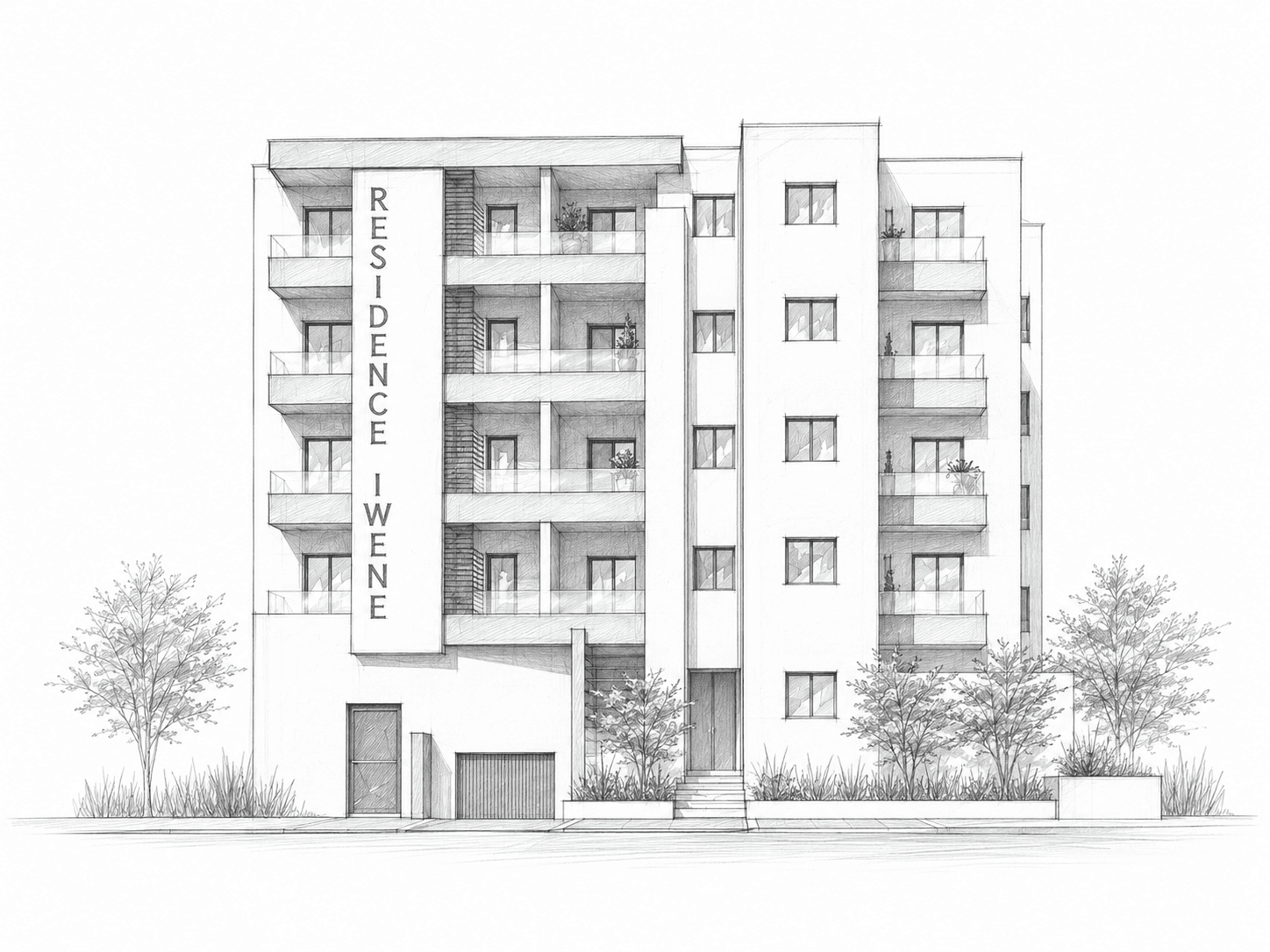 Façade d’une résidence Iwene à Sfax